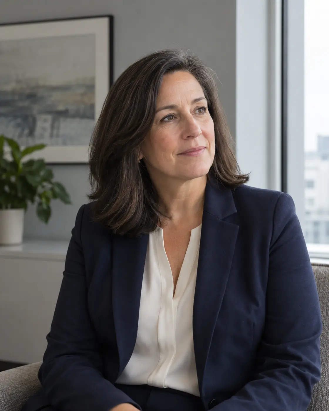 Portrait of Eleanor Ward, fictional managing partner of W4b Law